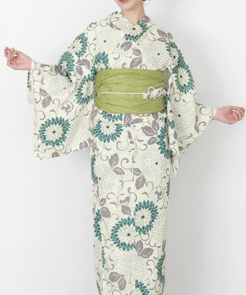こはるびより　樣専用　綿麻浴衣　裄68cm 身長170cmまで　ちょっぴり訳あり 涼を感じる高級綿麻仕立て上がり浴衣2点セット（浴衣+兵児帯