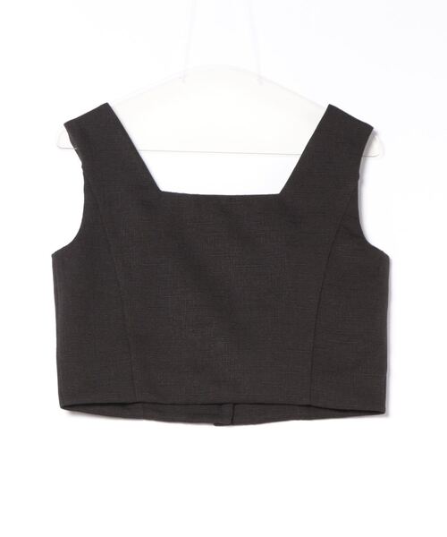 STYLEBLOCK（スタイルブロック）の「リネンタッチコンパクトトップス（シャツ/ブラウス・レディース・ブラウン/ベージュ/ブラック・M）」の4枚目の写真