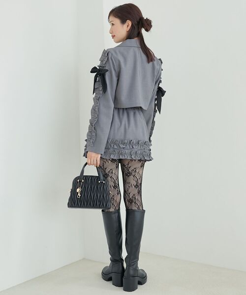 MAJESTIC LEGON(マジェスティックレゴン)の「ホイップフリルスカパン(その他パンツ・レディース・グレー/ブラック系その他/グレー系その他/ブラック・MEDIUM)」の9枚目の写真