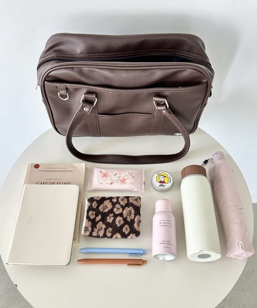 POLOCHAMPS(ポロチャンプス)の「【POLOCHAMPS/ポロチャンプス】別注 / スクールバッグ スクバ / SCHOOL BAG(トートバッグ・レディース・ブラウン/ブラック・FREE)」の8枚目の写真
