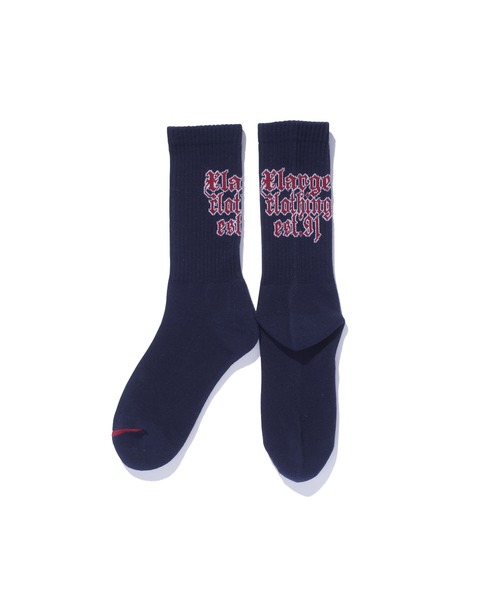 XLARGE（エクストララージ）の「OLD ENGLISH EST.91 SOCKS（ソックス/靴下・メンズ・ホワイト/ブラック/ネイビー・ONE SIZE）」の3枚目の写真