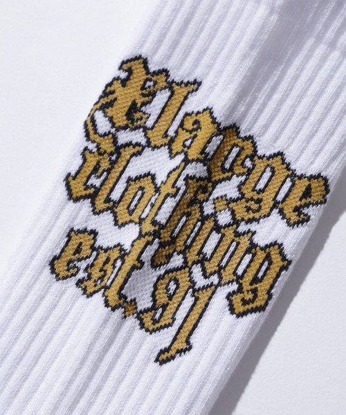 XLARGE（エクストララージ）の「OLD ENGLISH EST.91 SOCKS（ソックス/靴下・メンズ・ホワイト/ブラック/ネイビー・ONE SIZE）」の6枚目の写真