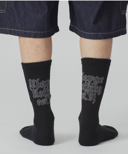 XLARGE（エクストララージ）の「OLD ENGLISH EST.91 SOCKS（ソックス/靴下・メンズ・ホワイト/ブラック/ネイビー・ONE SIZE）」の10枚目の写真