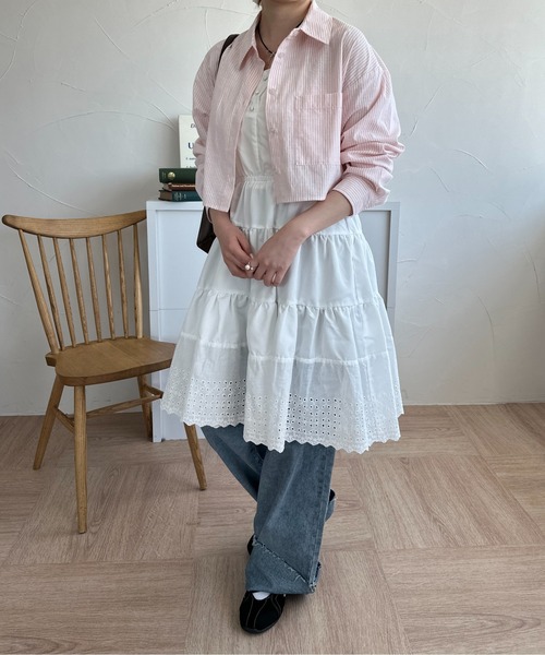 raffime（ラフィミー）の「アソートコットンレースワンピ（ワンピース・レディース・ブラック/オフホワイト・フリー）」の2枚目の写真