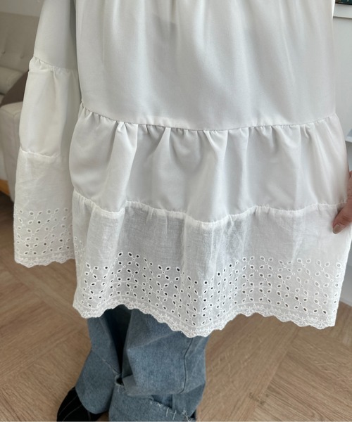 raffime（ラフィミー）の「アソートコットンレースワンピ（ワンピース・レディース・ブラック/オフホワイト・フリー）」の8枚目の写真