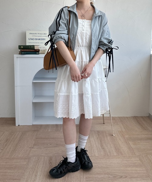 raffime（ラフィミー）の「アソートコットンレースワンピ（ワンピース・レディース・ブラック/オフホワイト・フリー）」の9枚目の写真