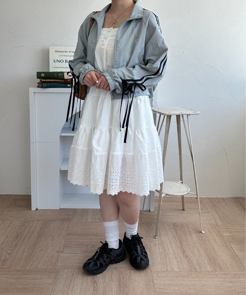 raffime（ラフィミー）の「アソートコットンレースワンピ（ワンピース・レディース・ブラック/オフホワイト・フリー）」の10枚目の写真