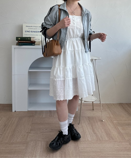 raffime（ラフィミー）の「アソートコットンレースワンピ（ワンピース・レディース・ブラック/オフホワイト・フリー）」の11枚目の写真