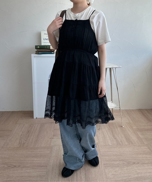 raffime（ラフィミー）の「アソートコットンレースワンピ（ワンピース・レディース・ブラック/オフホワイト・フリー）」の13枚目の写真