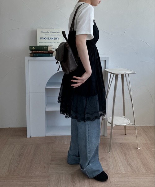 raffime（ラフィミー）の「アソートコットンレースワンピ（ワンピース・レディース・ブラック/オフホワイト・フリー）」の15枚目の写真