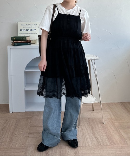 raffime（ラフィミー）の「アソートコットンレースワンピ（ワンピース・レディース・ブラック/オフホワイト・フリー）」の16枚目の写真