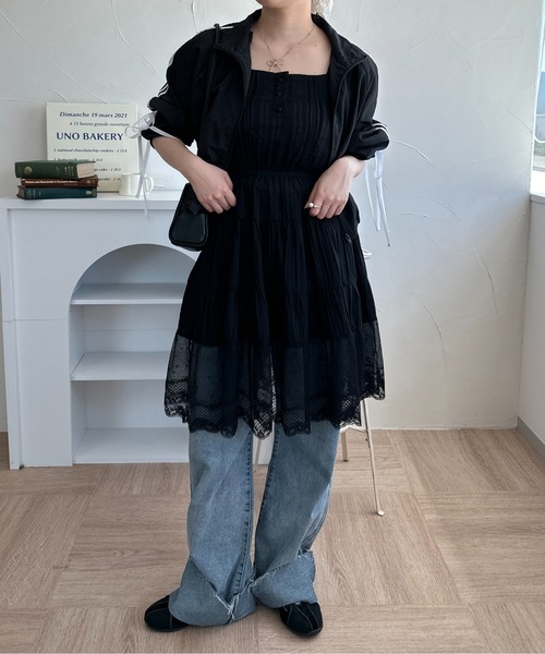 raffime（ラフィミー）の「アソートコットンレースワンピ（ワンピース・レディース・ブラック/オフホワイト・フリー）」の19枚目の写真