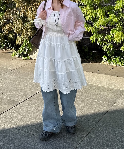 raffime（ラフィミー）の「アソートコットンレースワンピ（ワンピース・レディース・ブラック/オフホワイト・フリー）」の21枚目の写真