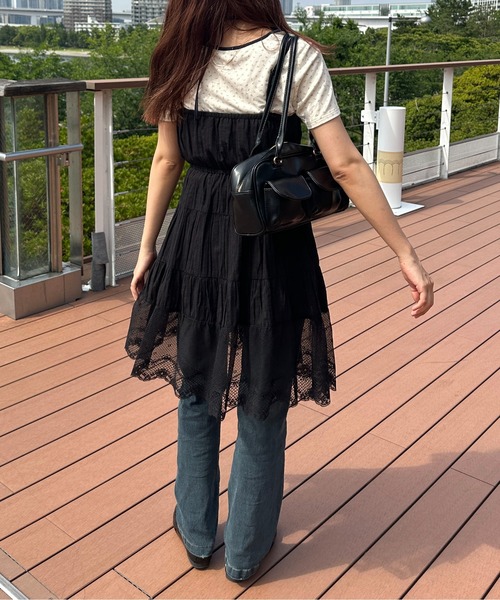 raffime（ラフィミー）の「アソートコットンレースワンピ（ワンピース・レディース・ブラック/オフホワイト・フリー）」の12枚目の写真