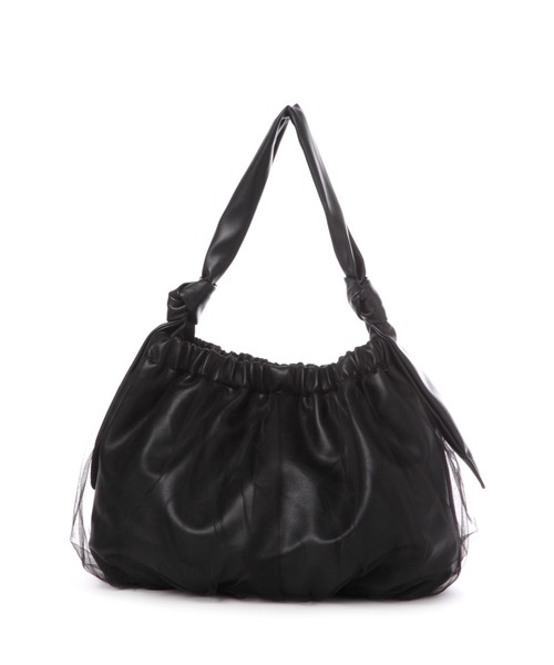 LAKOLE(ラコレ)の「チュール巾着トートバッグ / 132220(トートバッグ・レディース・シルバー/ブラック/グレイッシュベージュ・FREE)」の10枚目の写真