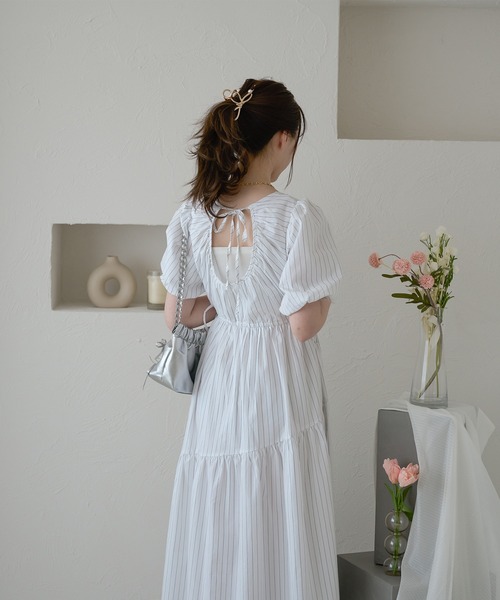 favclo.（ファブクロ）の「puff sleeve volume shirt one-piece