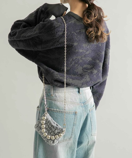 KBF（ケイビーエフ）の「モールニットポーチBAG（ショルダーバッグ・レディース・レッド/グレー/ブルー・ONE）」の13枚目の写真