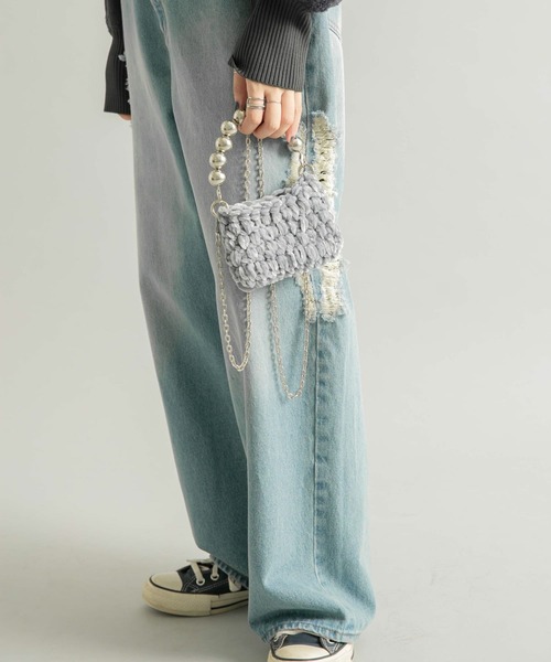 KBF（ケイビーエフ）の「モールニットポーチBAG（ショルダーバッグ・レディース・レッド/グレー/ブルー・ONE）」の15枚目の写真