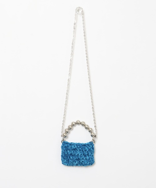 KBF（ケイビーエフ）の「モールニットポーチBAG（ショルダーバッグ・レディース・レッド/グレー/ブルー・ONE）」の17枚目の写真