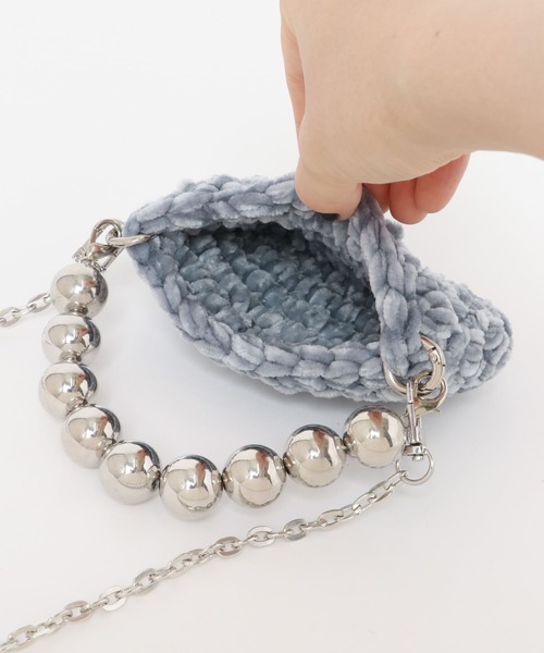 KBF（ケイビーエフ）の「モールニットポーチBAG（ショルダーバッグ・レディース・レッド/グレー/ブルー・ONE）」の20枚目の写真