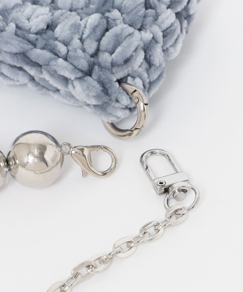 KBF（ケイビーエフ）の「モールニットポーチBAG（ショルダーバッグ・レディース・レッド/グレー/ブルー・ONE）」の21枚目の写真