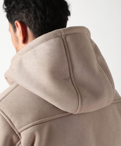 DISTINCTION MEN'S BIGI(ディストリクションメンズビギ)の「テックレザームートンパーカー(パーカー・メンズ・ベージュ/ブラック・01/02/03/04)」の13枚目の写真