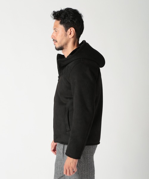 セール】テックレザームートンパーカー（パーカー）｜MEN'S BIGI