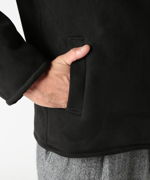 DISTINCTION MEN'S BIGI(ディストリクションメンズビギ)の「テックレザームートンパーカー(パーカー・メンズ・ベージュ/ブラック・01/02/03/04)」の22枚目の写真