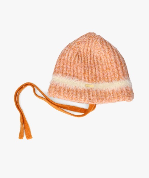 kaorinomori(カオリノモリ)の「kaorinomori アールニット プル / カオリノモリ(ニットキャップ/ビーニー・レディース・ブラック/ホワイト/ピンク・FREE)」の3枚目の写真