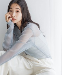 LOWRYS FARM | シアーラメクルーＬＳ　143395(Tシャツ/カットソー)