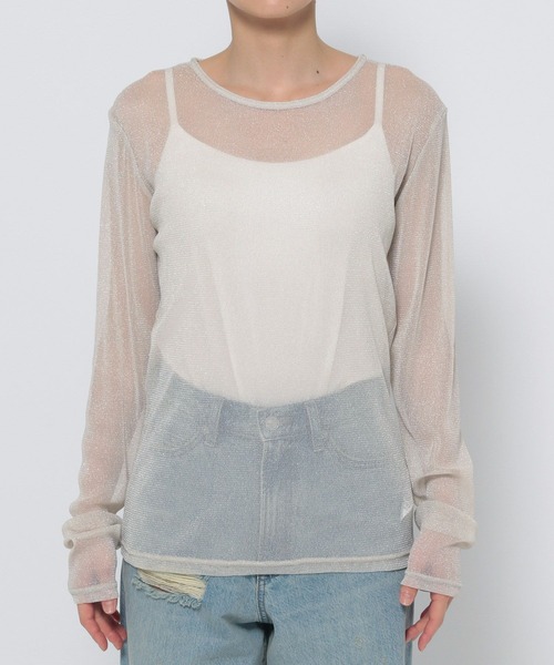 かっちーページ セール】シアーラメクルーLS 143395（Tシャツ/カットソー）｜LOWRYS