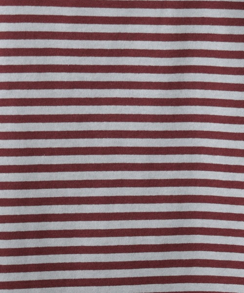 FOUND GOOD（ファウンドグッド）の「BIGボーダーTEE/7S（Tシャツ/カットソー・レディース・レッド系8/ベージュ/ホワイト系5/パープル系2・M/S/L）」の19枚目の写真