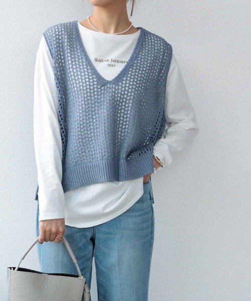 Jines(ジネス)の「箔プリント ラウンドヘム長袖カットソー(Tシャツ/カットソー・レディース・ブラック/ホワイト・38)」の8枚目の写真