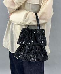 fredy emue | 【CASSELINI/キャセリーニ】スパンコールフリルハンドバッグ(ハンドバッグ)