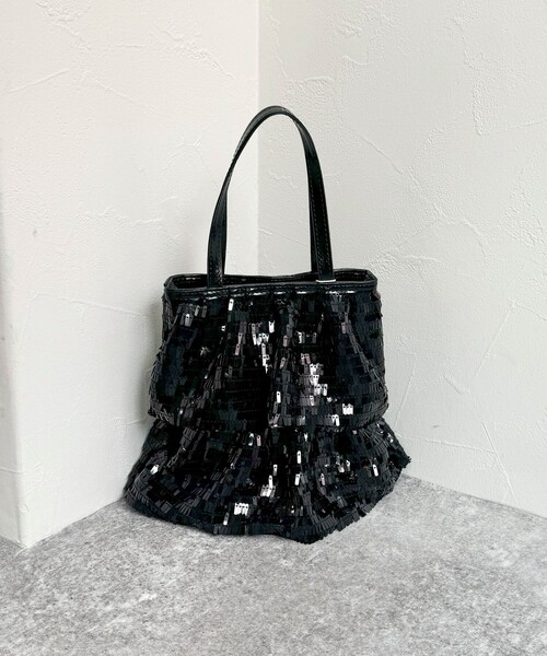 fredy emue（フレディエミュ）の「【CASSELINI/キャセリーニ】スパンコールフリルハンドバッグ（ハンドバッグ・レディース・シルバー/ブラック・FREE）」の13枚目の写真
