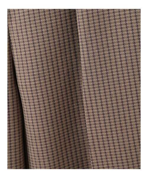 美品　TICCA サテンチェック柄パンツ Re:EDIT パンツ レディース スラックス チェック柄パンツ
