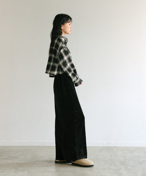 セール】楊柳ベロアロングスカート（スカート）｜select MOCA