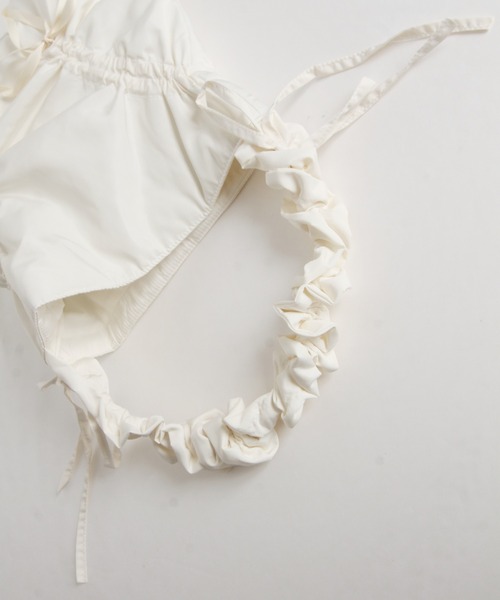 tocco closet(トッコ クローゼット)の「【ZOZO限定】リボンギャザーショルダーバッグ(ショルダーバッグ・レディース・アイボリー/ブラック/シルバー・FREE)」の10枚目の写真