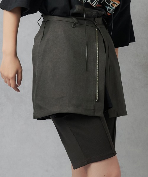 Lull（ルル）の「【Lull / ルル】セットアップ対応 / フロントジップミニスカート（スカート・レディース・チャコール/アイボリー/ブラック・ONESIZE）」の15枚目の写真