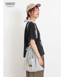 Samansa Mos2 | 【PEANUTS×Samansa Mos2】刺繍ショルダーバッグ(ハンドバッグ)