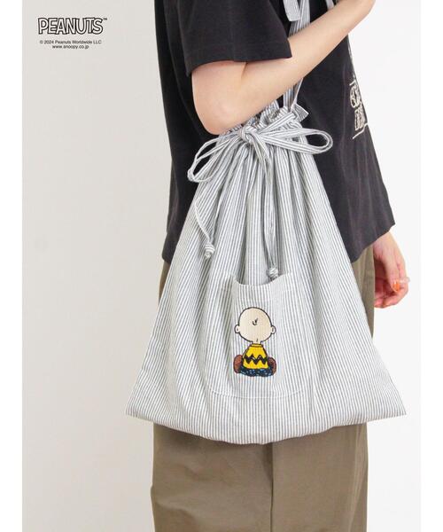 Samansa Mos2(サマンサ モスモス)の「【PEANUTS×Samansa Mos2】刺繍ショルダーバッグ(ハンドバッグ・レディース・グリーン/ネイビー・F)」の13枚目の写真