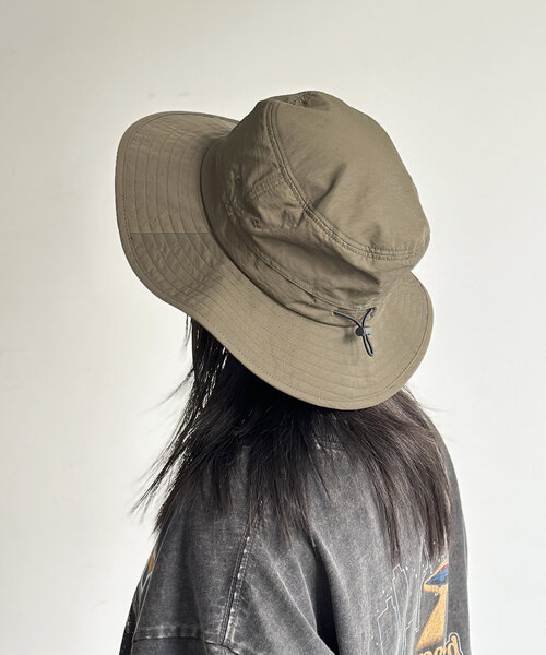 CPCM（シーピーシーエム）の「撥水ナイロンアドベンチャーハット（キャップ・レディース・ブラック/アイボリー/カーキ・FREE）」の7枚目の写真