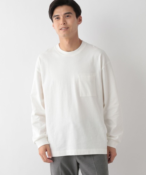 GLOBAL WORK Smile Seed Store(グローバルワーク スマイルシードストア)の「コットンロングスリーブTシャツ/115916(Tシャツ/カットソー・メンズ・オフホワイト/ブラック/チャコール/杢グレー/ブラウン系その他/セージグリーン・LARGE/SMALL/X-LARGE/MEDIUM)」の9枚目の写真