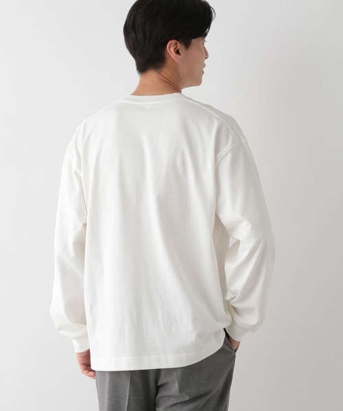 GLOBAL WORK Smile Seed Store(グローバルワーク スマイルシードストア)の「コットンロングスリーブTシャツ/115916(Tシャツ/カットソー・メンズ・オフホワイト/ブラック/チャコール/杢グレー/ブラウン系その他/セージグリーン・LARGE/SMALL/X-LARGE/MEDIUM)」の7枚目の写真