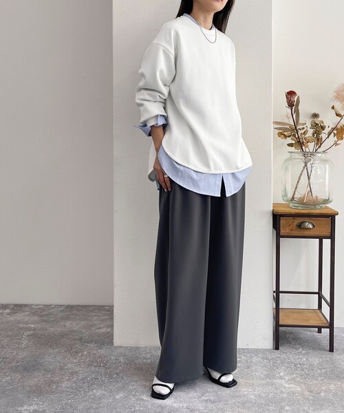 セール】《セットアップ対応》ダンボールニットプルオーバー（Tシャツ