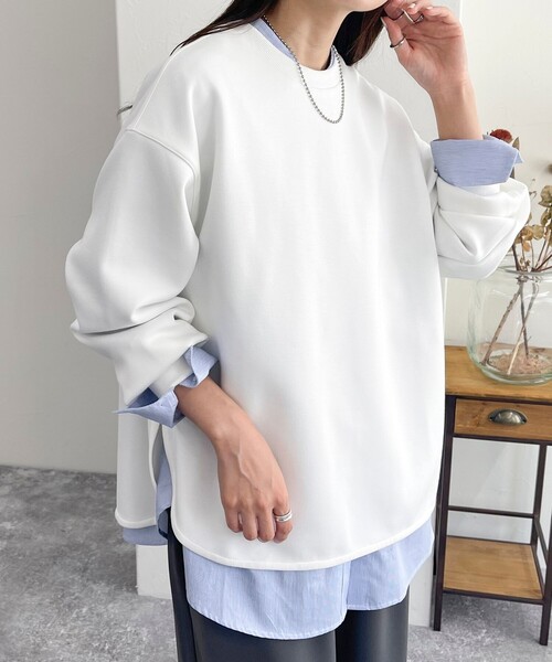 セール】《セットアップ対応》ダンボールニットプルオーバー（Tシャツ