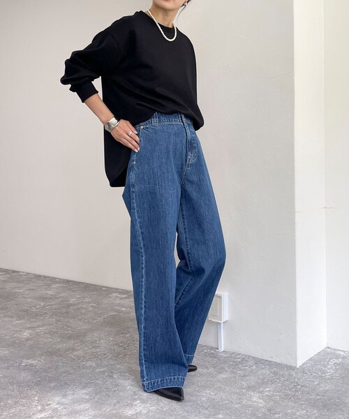 fredy emue（フレディエミュ）の「《セットアップ対応》ダンボールニットプルオーバー（Tシャツ/カットソー・レディース・グレー/オフホワイト/ブラック・38）」の16枚目の写真