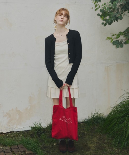 GIUNON（ジウノン）の「dot print tote bag / ドットプリントトートバッグ（トートバッグ・レディース・レッド/ブラック・FREE）」の4枚目の写真