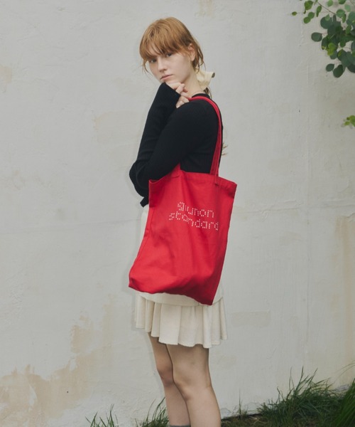 GIUNON（ジウノン）の「dot print tote bag / ドットプリントトートバッグ（トートバッグ・レディース・レッド/ブラック・FREE）」の5枚目の写真