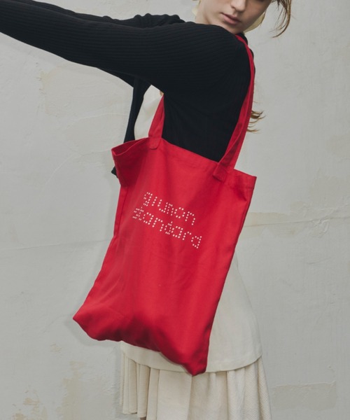 GIUNON（ジウノン）の「dot print tote bag / ドットプリントトートバッグ（トートバッグ・レディース・レッド/ブラック・FREE）」の7枚目の写真